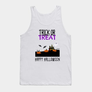 Trick Or Treat Happy Halloween Day Tank Top